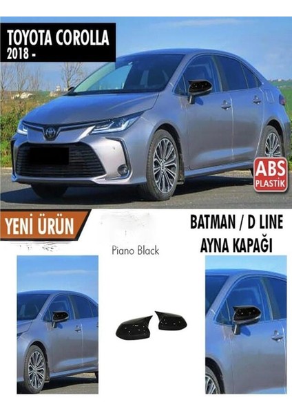 Ebal Oto Toyota Corolla Batman Yarasa Ayna Kapağı Piano Black 2018 Sonrası