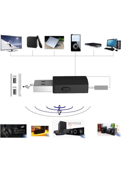 Bluetooth Dongle 4.2 Araç Oto Müzik USB Ses Alıcısı Aux Kiti indirimleri