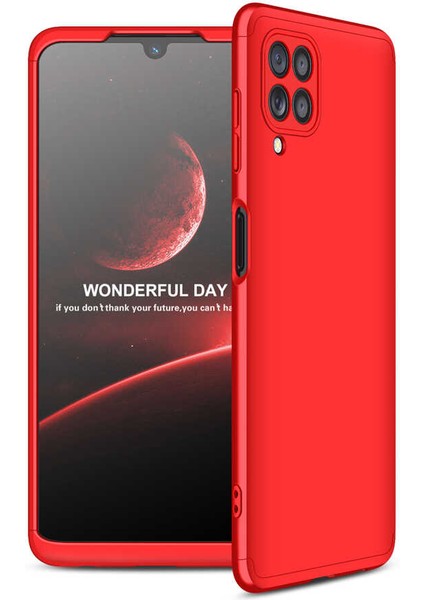 Galaxy M22 ile Uyumlu Kılıf Soft Hard Koruma Ays Kırmızı
