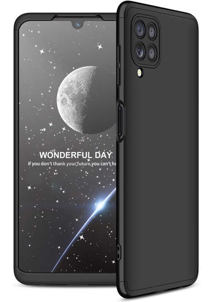 Galaxy M22 ile Uyumlu Kılıf Soft Hard Koruma Ays Siyah
