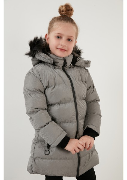 Yakası Suni Kürklü Peluş Astarlı Çıkarılabilir Kapüşonlu Dar Kesim Kışlık Mont Kız Çocuk MONT 5760002 fiyatları
