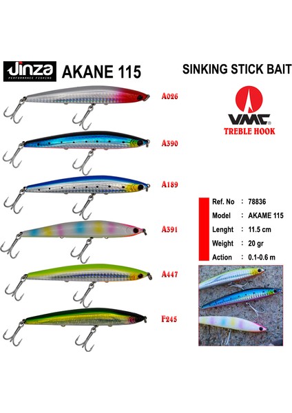 Akane 115 mm 20 gr Maket Balık