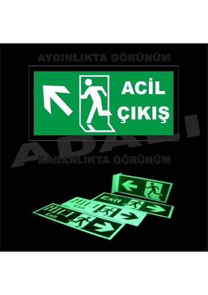 12X24 Fotolümen Acil Çıkış Yukarı Sol