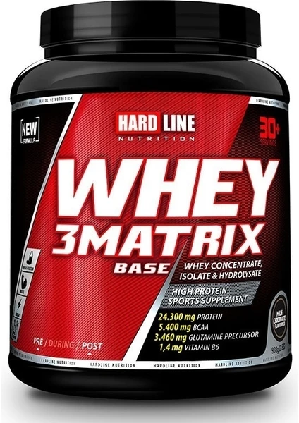 Hardline Whey 3 Matrix Base 908 gr -Sütlü Çikolata Aroma