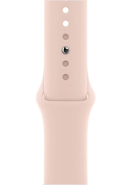Apple Watch 2 3 4 5 6 7 Se Uyumlu 38-40 mm A+ Kaliteli Silikon Kordon Kum Pembesi Renk