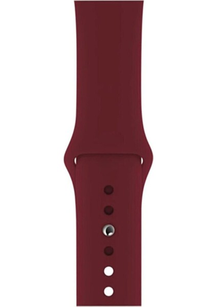 Watch 2 3 4 5 6 7 Se 38 40 41MM A+ Kaliteli Silikon Kordonkoyu Mürdüm