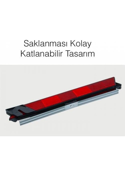 Araç İçin Arıza Reflektörü Fosforlu Gece Parlayan Acil Durum Arıza Reflektörü 30 cm Katlanır