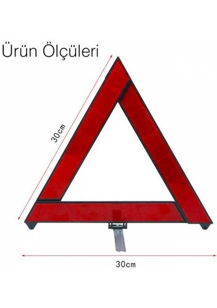 Araç İçin Arıza Reflektörü Fosforlu Gece Parlayan Acil Durum Arıza Reflektörü 30 cm Katlanır