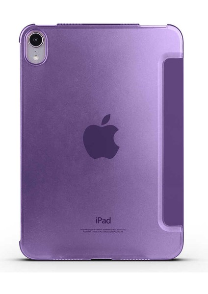 Apple iPad Mini 2021 (6.nesil) Htstore Smart Cover Standlı 1-1 Kılıf-Mor