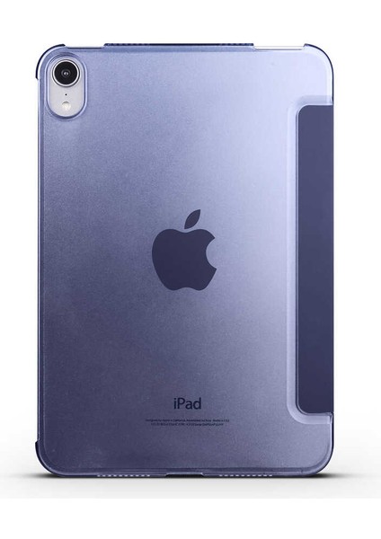 Apple iPad Mini 2021 (6.nesil) Htstore Smart Cover Standlı 1-1 Kılıf-Lacivert