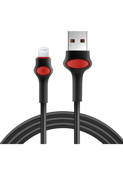 GFZ115 Iphone Lightning 3.0A Hızlı Şarj ve Data Kablosu 1m Siyah