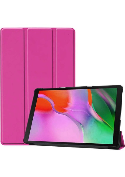 Huawei T5 10 Inc Htstore Zore Smart Cover Standlı 1-1 Kılıf-Pembe