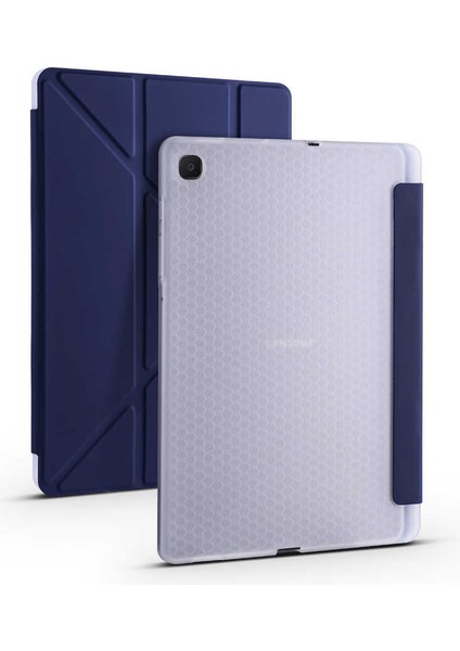 Galaxy Tab S6 Lite P610 Kılıf Tri Folding Standlı Kalem Bölmeli
