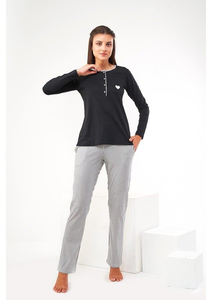 22443 Kadın Patlı Çizgili Pijama Takım fırsatları