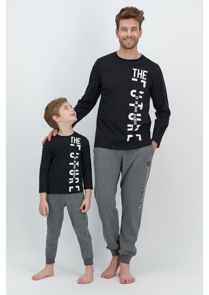 2539 Garson The Future Siyah Erkek Çocuk Pijama Takımı