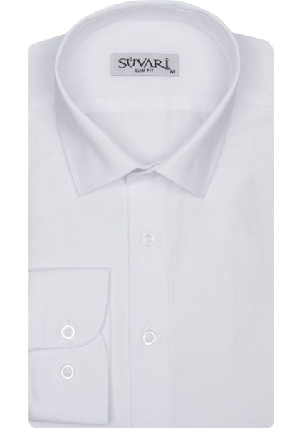 Slim Fit Açık Mavi Erkek Düz Gömlek