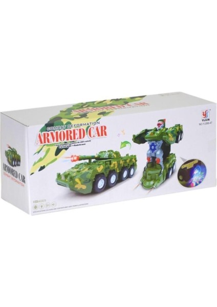 Pilli Yerde Kendiliğinden Giden Robot Olan Transformers Tank