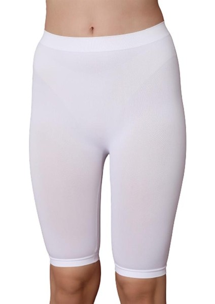 3856 Seamless Soft Kapri Tayt Beyaz