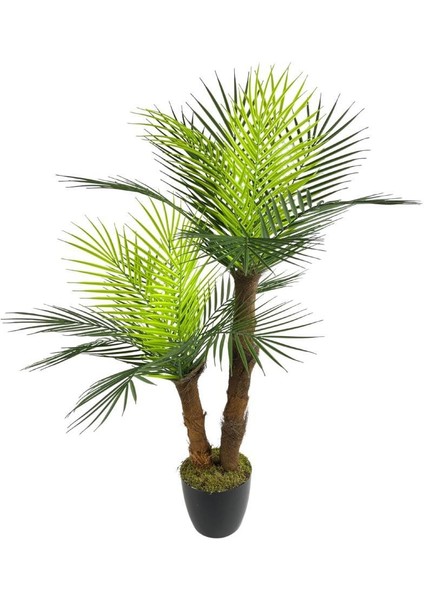 Yapay Ağaç 2 Dal 100CM Areka Palmiye Ağacı Areka 2katlı Salon Çiçeği Yapay Çiçek