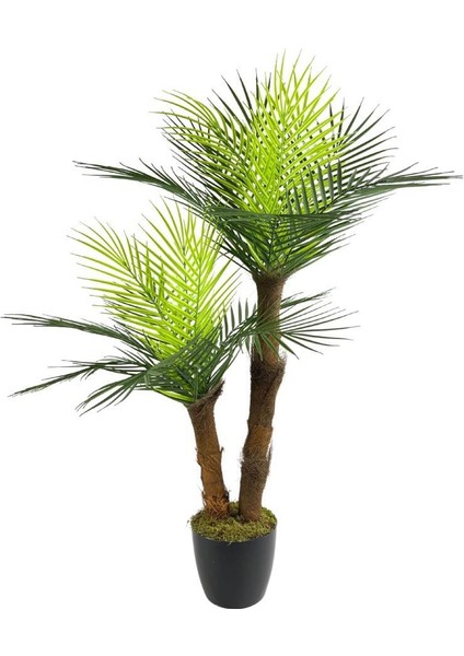 Yapay Ağaç 2 Dal 100CM Areka Palmiye Ağacı Areka 2katlı Salon Çiçeği Yapay Çiçek
