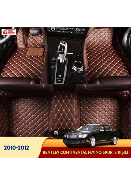 MİREN Bentley Continental Flying Spur 2010-2012 4 kişili Uyumlu 5d Havuzlu Suni Deri OTO PASPAS