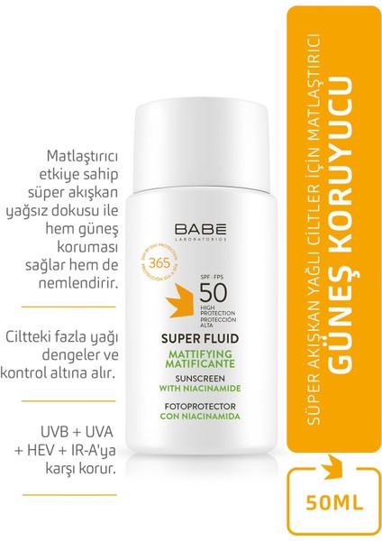 Süper Akışkan Matlaştırıcı Güneş Koruyucu Spf 50 - 50 ml