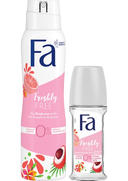 Freshly Free Greyfurt & Liçi Roll-On 50 Ml + Deosprey 150 Ml fiyatları