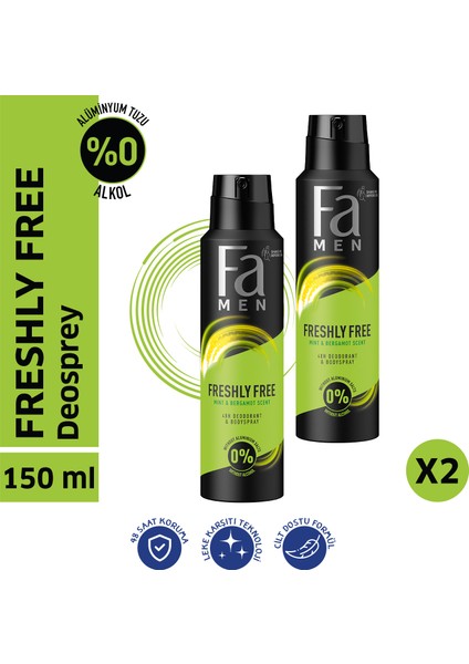 Freshly Free Nane & Bergamot Deosprey X 2 Adet