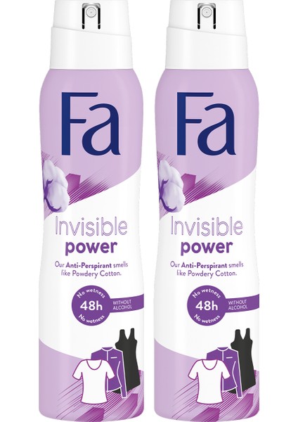 Invisible Power Deosprey 150 Ml X 2 Adet