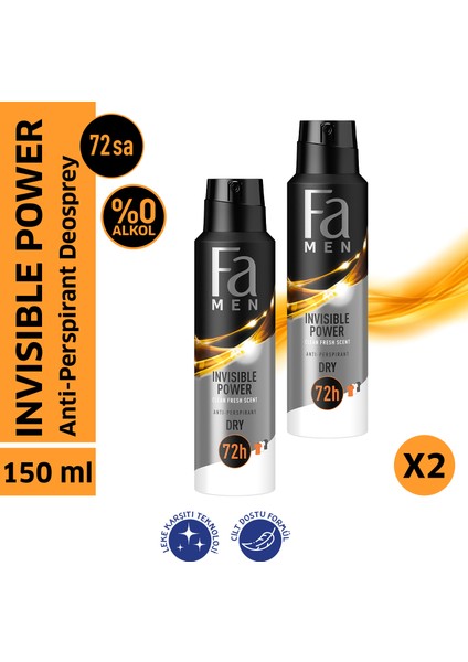 Men Invisible Power Deosprey 150 Ml X 2 Adet