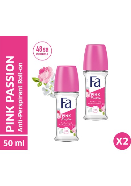 Pink Passion Roll-On 50 Ml X 2 Adet
