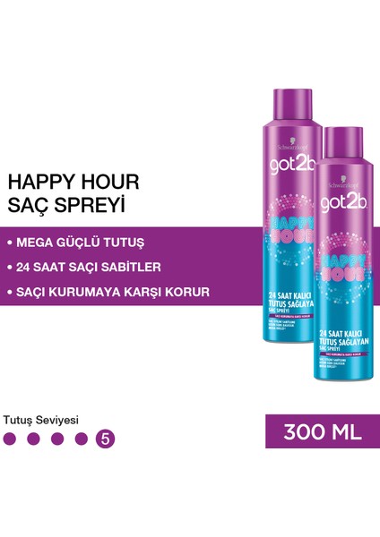 Happy Hour Saç Spreyi X 2 Adet