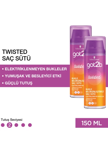 Twisted Bukle Belirginleştirici Saç Sütü 150 Ml X 2 Adet