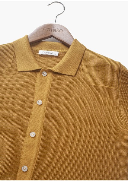 Pamuk-Bambu Hardal Triko Gömlek modelleri