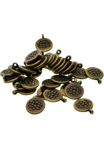30 Adet Lotus Çiçek Kolye Yoga Meditasyon Takı Bulma Charms Küpe (Yurt Dışından)