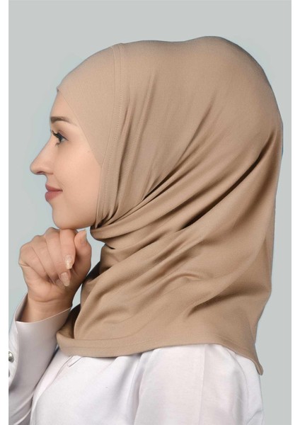 Hazır Türban Pratik Eşarp Tesettür Hijab - Namaz Örtüsü - Koyu Bej fırsatları