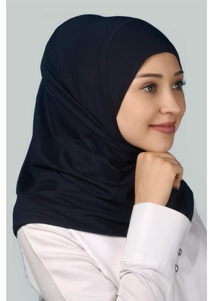 Hazır Türban Pratik Eşarp Tesettür Hijab - Namaz Örtüsü - Lacivert