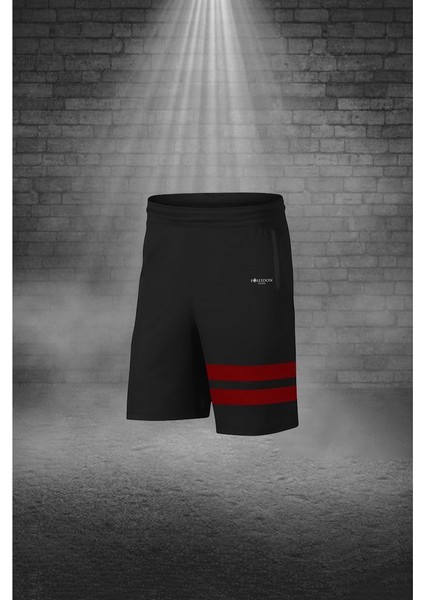 Erkek Bordo Dri-Fit Kumaş Baskısız Günlük Rahat Tişört Şort Spor Takım Seti (S-3xl)