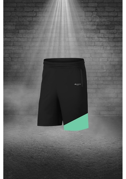Erkek Siyah Dri-Fit Kumaş Yürüyüş ve Koşu Için Konforlu Cepli Sıfır Yaka Tişört Şort Ikili Alt Üst Seti (S-3xl) modelleri