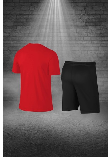Erkek Kırmızı Dri-Fit Kumaş Cepli Sporcu Rahat Konforlu Tişört Şort Alt Üst Ikili Takım (S-3xl) fırsatları