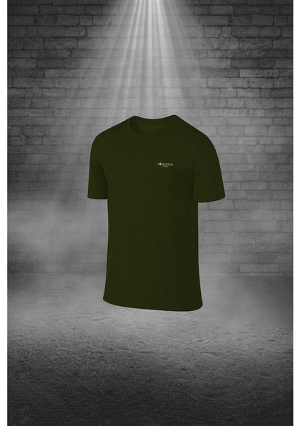 Erkek Haki Dri-Fit Kumaş Yürüyüş ve Koşu Için Baskısız Günlük Tişört Şort Takımı (S-3xl)