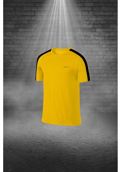 Erkek Sarı Dri-Fit Kumaş Düz Kısa Kol Konforlu Tişört Şort Alt Üst Ikili Takım Seti (S-3xl) fiyatları