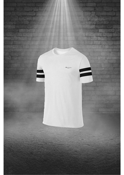 Erkek Beyaz Dri-Fit Kumaş Sıfır Yaka Kısa Kol Tişört Şort Alt Üst Takım (S-3xl)