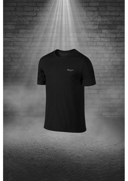 Oversize Erkek Siyah Dri-Fit Kumaş Baskısız Yuvarlak Yaka Kısa Kol Tişört Şort Alt Üst Takım (4XL-10XL) fiyatları