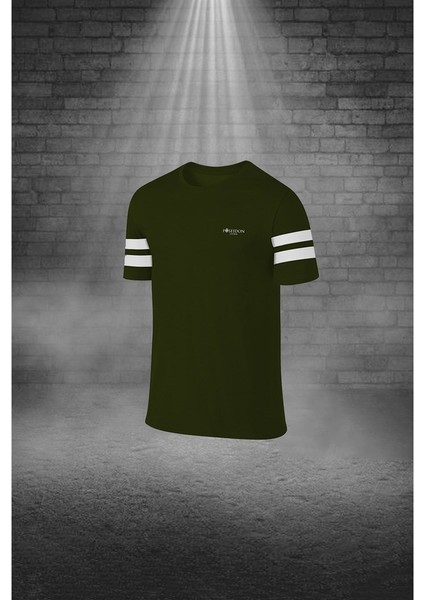 Büyük Beden Erkek Haki Dri-Fit Kumaş Koşu ve Yürüyüş Için Rahat Konforlu Tişört Şort Takımı (4XL-10XL) fiyatları