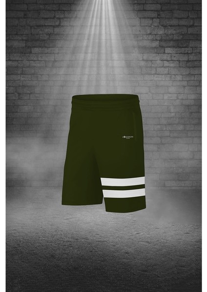 Büyük Beden Erkek Haki Dri-Fit Kumaş Koşu ve Yürüyüş Için Rahat Konforlu Tişört Şort Takımı (4XL-10XL) modelleri