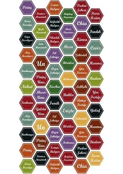 63 Adet Bakliyat Etiketi Sticker