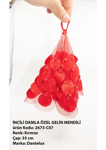 Inci̇li̇ Damla Geli̇n Mendi̇li̇ 2673-C07 Kirmizi