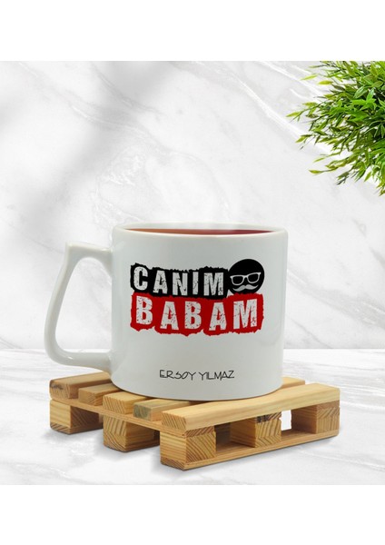 Kişiye Özel Canım Babam Tasarımlı Middle Beyaz Kupa Bardak Model 5