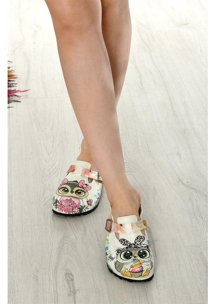 Azizsahinshoes 6310 Baykuşlar Sabo Terlik modelleri